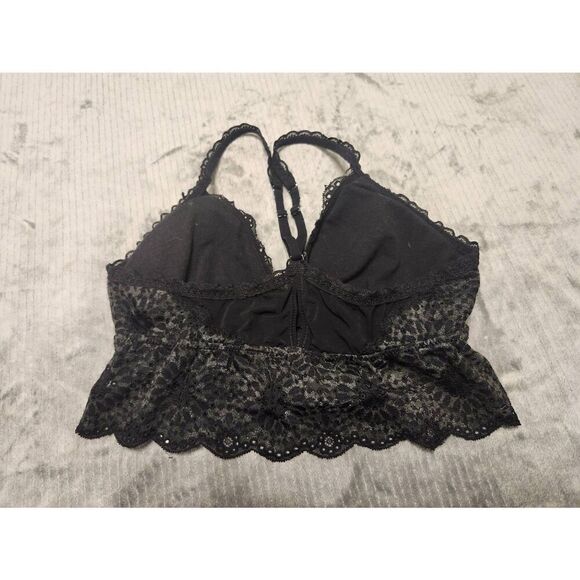 American Eagle Outfitters Aerie Bralette Black Lace Size S Racerback - Picture 2 of 3